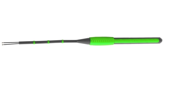 Avalanche - Please order 40-1308, Same product, Higher class, Same price. Disposable microfork bipolar ball probe, shaft length 80 mm, ball Ø 0,9 mm, cable length 2,5 m with DIN 42802-1 connector (TP), single sterile packed with 5 pcs.