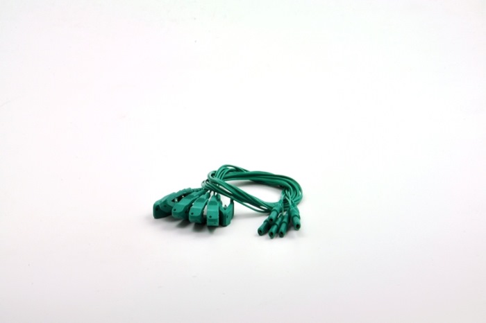 Alligator, Lead wires, 61cm, 6 pcs. Green