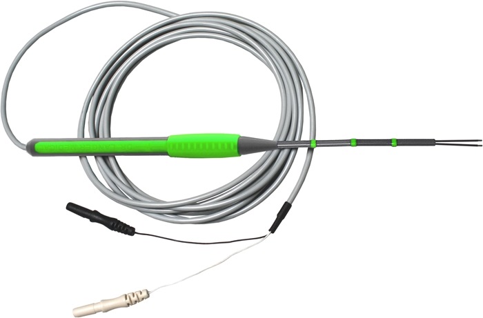 Avalanche - Disposable bipolar probe (rounded tips), 90 mm, cable length 2,5 m with DIN 42802-1 connector, (TP) sterile packed with 5 pcs.