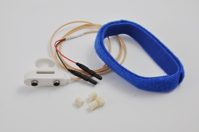 Bipolar Felt Pad Stimulating Electrode, 2x 7,3mm felt pads - 25mm apart, 100cm cable with TP connectors