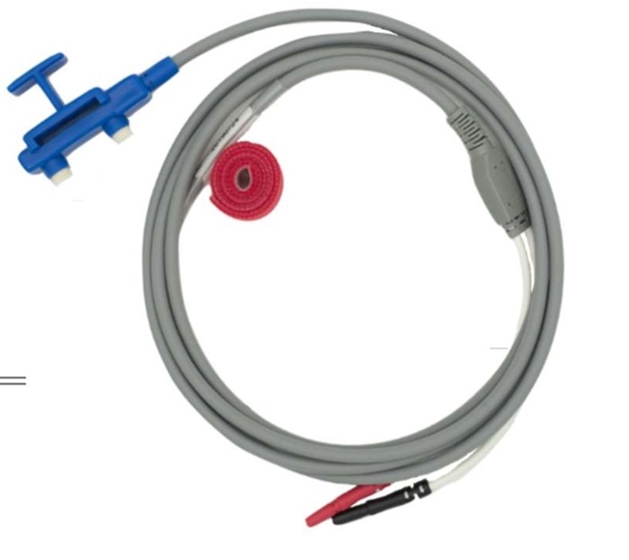 Bipolar stimulator Shielded, 200cm cable, DIN 5-PIN connector (Bag with 1 stimulator, 10 fielts and 1 fixation band)