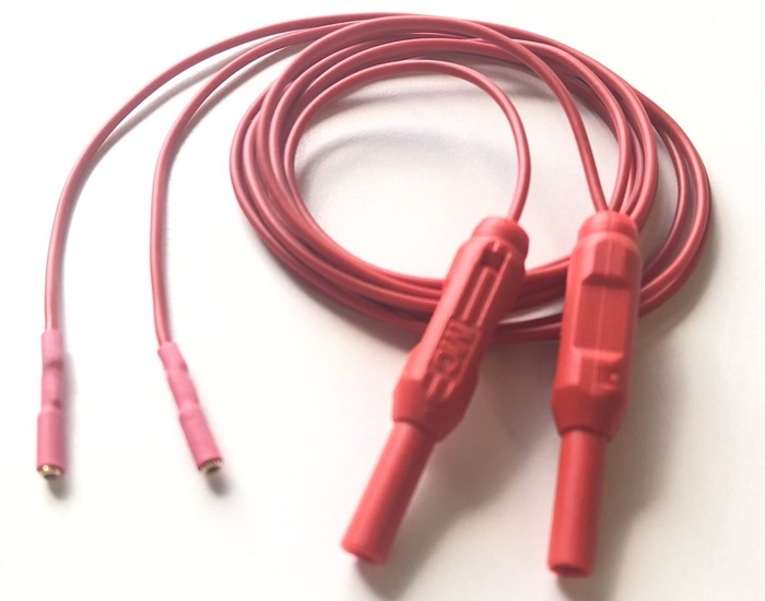 Connection cable (75cm) for DTL Electrode "S" & "RC", Touch proof connectors (pack of 2)