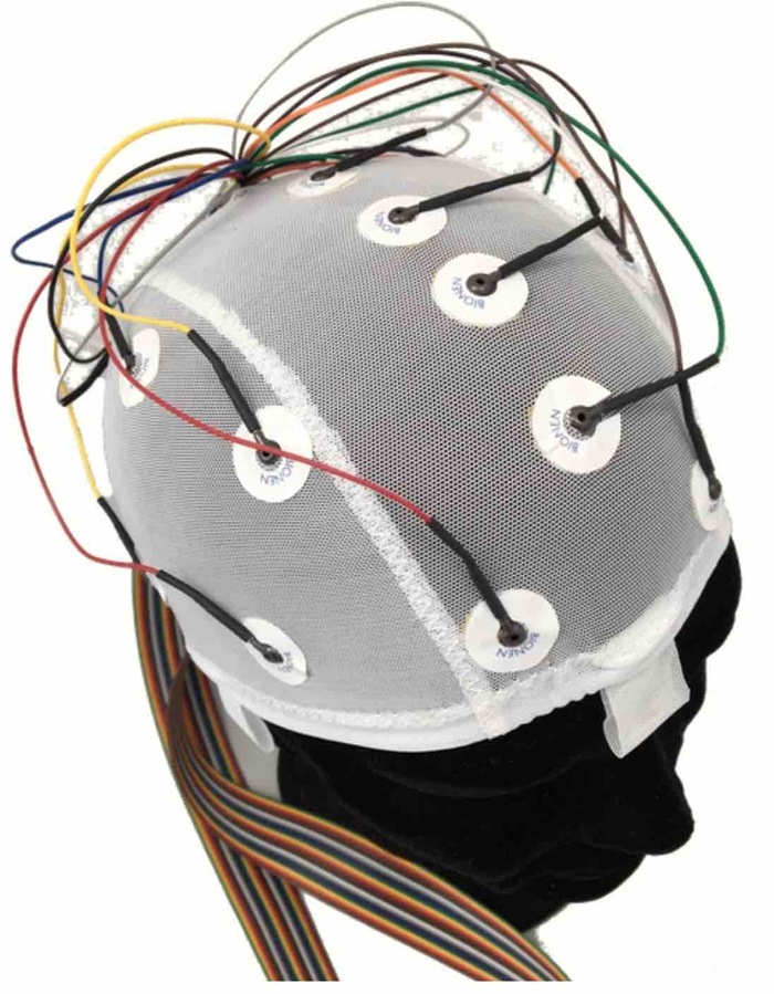 Disposable / Reusable EEG headcap with 21+Ref & GND pre-wired Ag/AgCl electrodes - Adult Large size 6 (55 ± 2 cm) - no cable included (part no. ACCE120830)