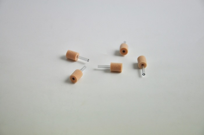 Disposable Foam eartips baby, 10mm. Beige with clear pipe. Bag of 50.