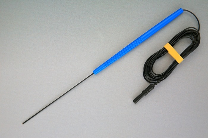 Disposable Monopolar Direct Nerve Stimulator Probe, 90mm long, tip diameter 0,8mm, 200cm cable with touch Proof connector (1 pcs.). Neurosign/NIM/Avalanche/C2-Xplore