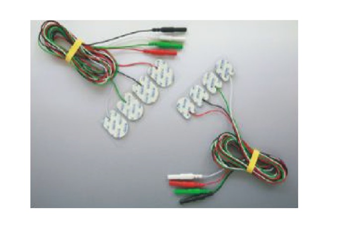 Disposable Pre-gelled Ag/AgCl Surface Electrode, Single, Wire 150cm, Size 20x27mm, 4 Colors 12 set (48 single). FRSH.