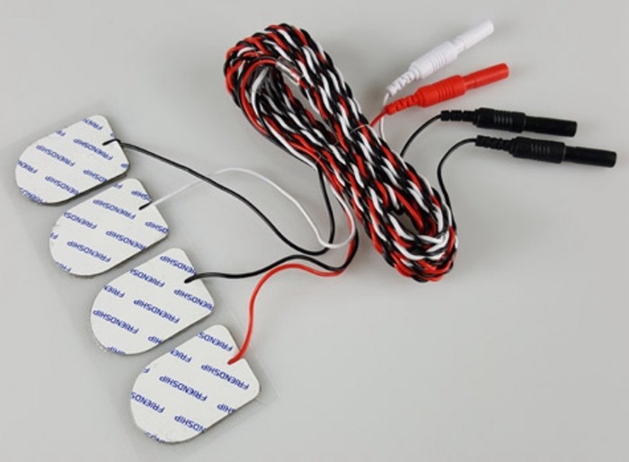 Disposable Pre-gelled Ag/AgCl Surface Electrode, Single, Wire 250cm, Size 15x20mm, 4 Colors 12 set (48 single). FRSH 2003