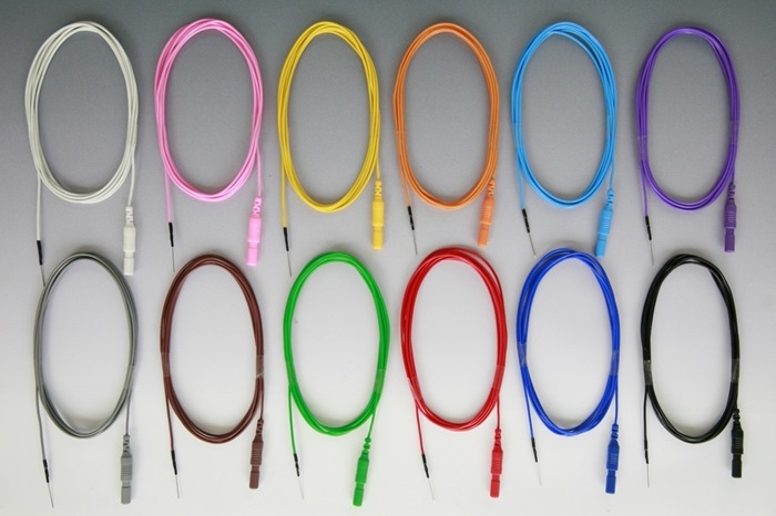 Disposable Subdermal Needle, 13mm, diameter 0,4mm, Wire 100 cm, 24 pcs in 6 colors. FRSH.