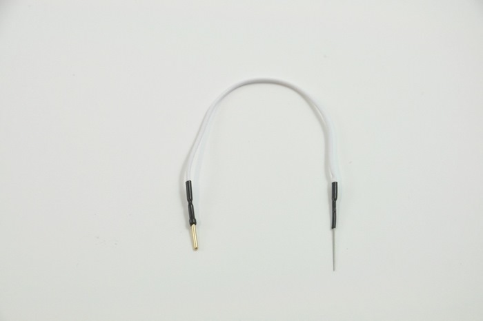 Disposable Subdermal Needle 12mm, diameter 0,35mm, Wire 8cm with 1mm Male Connector (40 pr. box, 1 pr. pouch, 40 pouches)