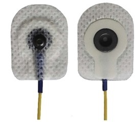 Disposable cup (Ag/AgCl) electrode with adhesive tape on top, 150cm cable TouchProof connector (Bag of 10 electrodes)