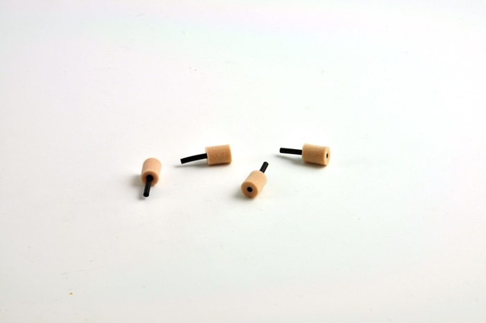 Eartips 10mm, Disposable, Polyurethane Foam, Beige with black pipe. Bag of 50. 