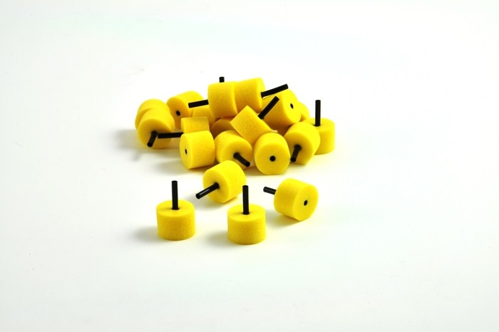 Eartips 18mm, Disposable, Polyurethane Foam,  Black pipe, Yellow 24/pkg. (ER3-14C)