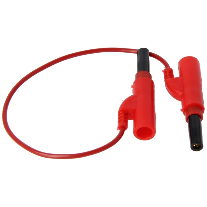 Electrode Connection Linkers/Jumpers, red, TouchProof, female & male, 15cm, package with 5 pcs.