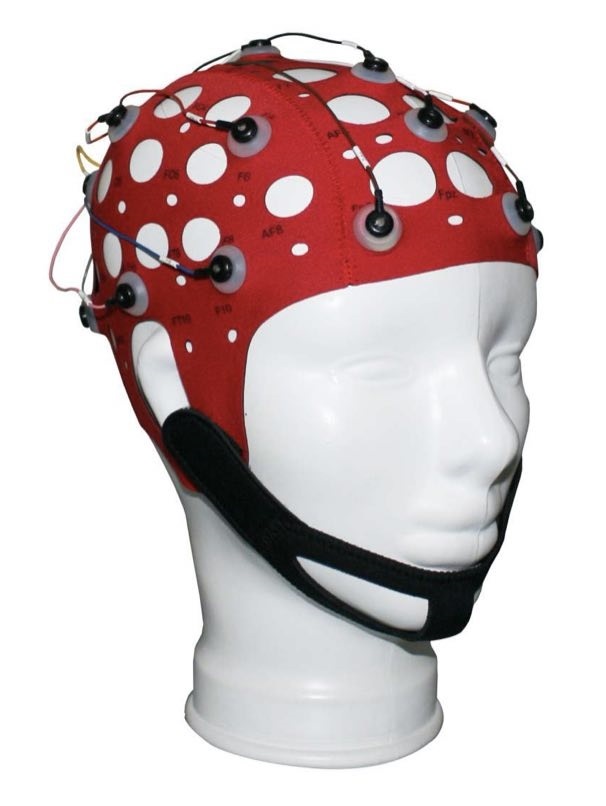 MultiCap Soft, size Medium (48-54cm ) color red with 21 electrode holders - no electrodes included (1 pcs.)