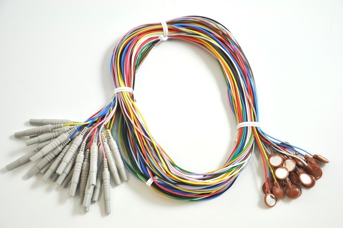 Nihon Kohden Reusable EEG Silver Disc Electrodes, 150 cm lead (set of 26pcs) - Replace NIH113A