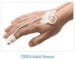 Nonin SPO2 - Disposable Adult Flexi-Form® III SpO2 Sensor 100cm cable, model 7000A, (Box of 24)