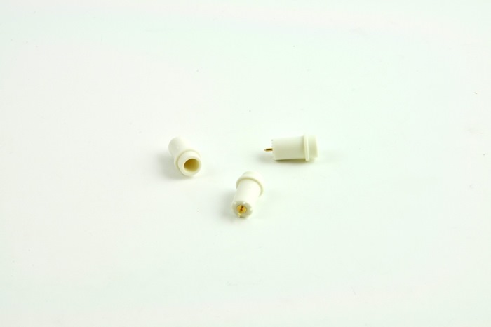 PCB Mount Touch-Proof connector - White, (Gold pin)