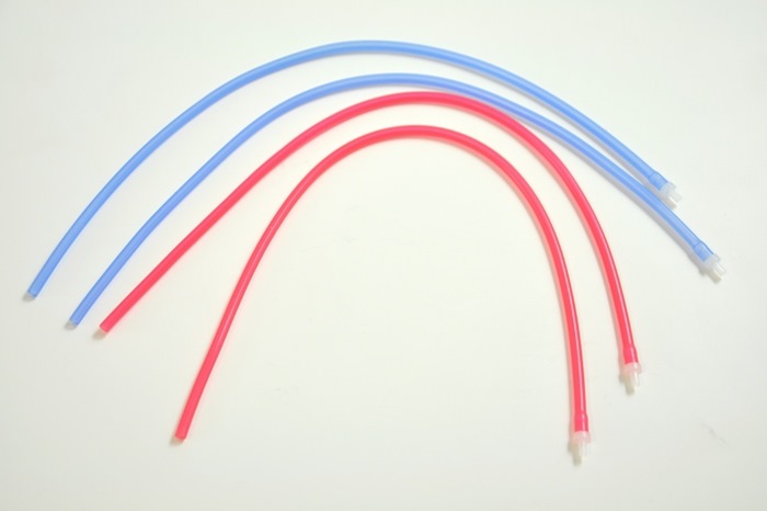 Replacement Silicone Tubes, red and blue (2 each color/pkg)
