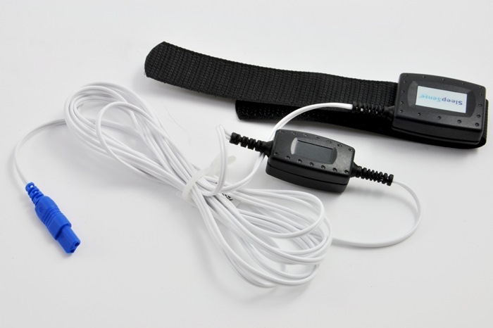 Respiratory Effort Sensor (Piezo Crystal) - Double Velcro tabs with Keyhole (male) connector