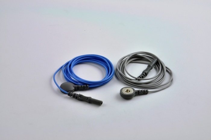 Reusable Snap lead. 150cm cable, blue and grey.  (Bag of 2)