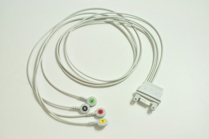 Schiller 4-lead patient cable push button, FD12plus