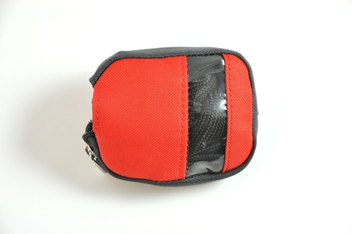 Schiller Premium reusable pouch red for FD12plus, with belt clip and shoulder strap