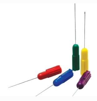 Silver line Disposable Concentric EMG needle, 25mm x 0.40mm (27 Gauge), Yellow hub (Box of 25).