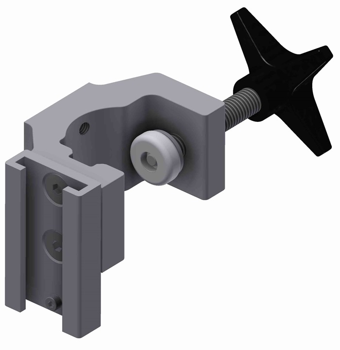 Tuxedo - Claw (fit 16-41mm) with T-Trace for mounting on beds or stands, used with Medical-Rail, can be mounted upside down