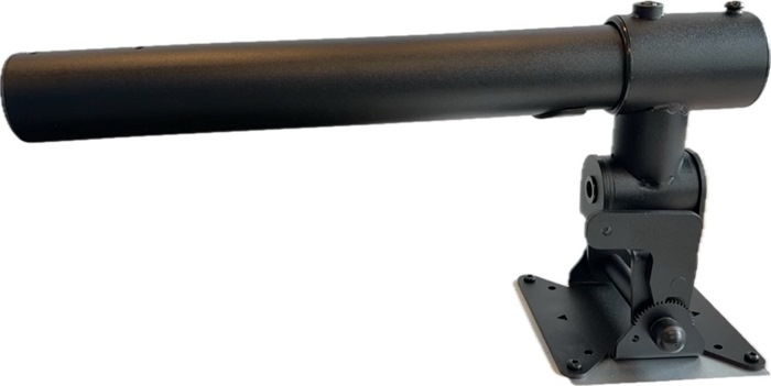 Tuxedo - Panel-PC / Monitor mount pole 370mm with swing arm 70mm, for Trolley, color black, VESA 100 and 75