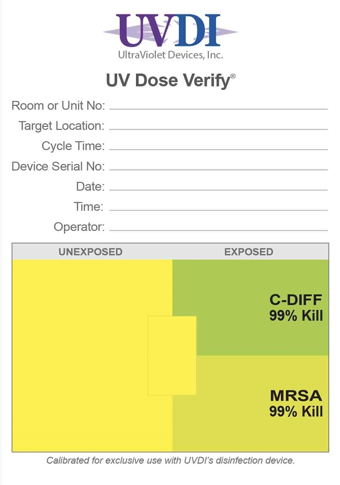 UVC Surface Dose Verification Cards for UVDI-360 (100 pack)